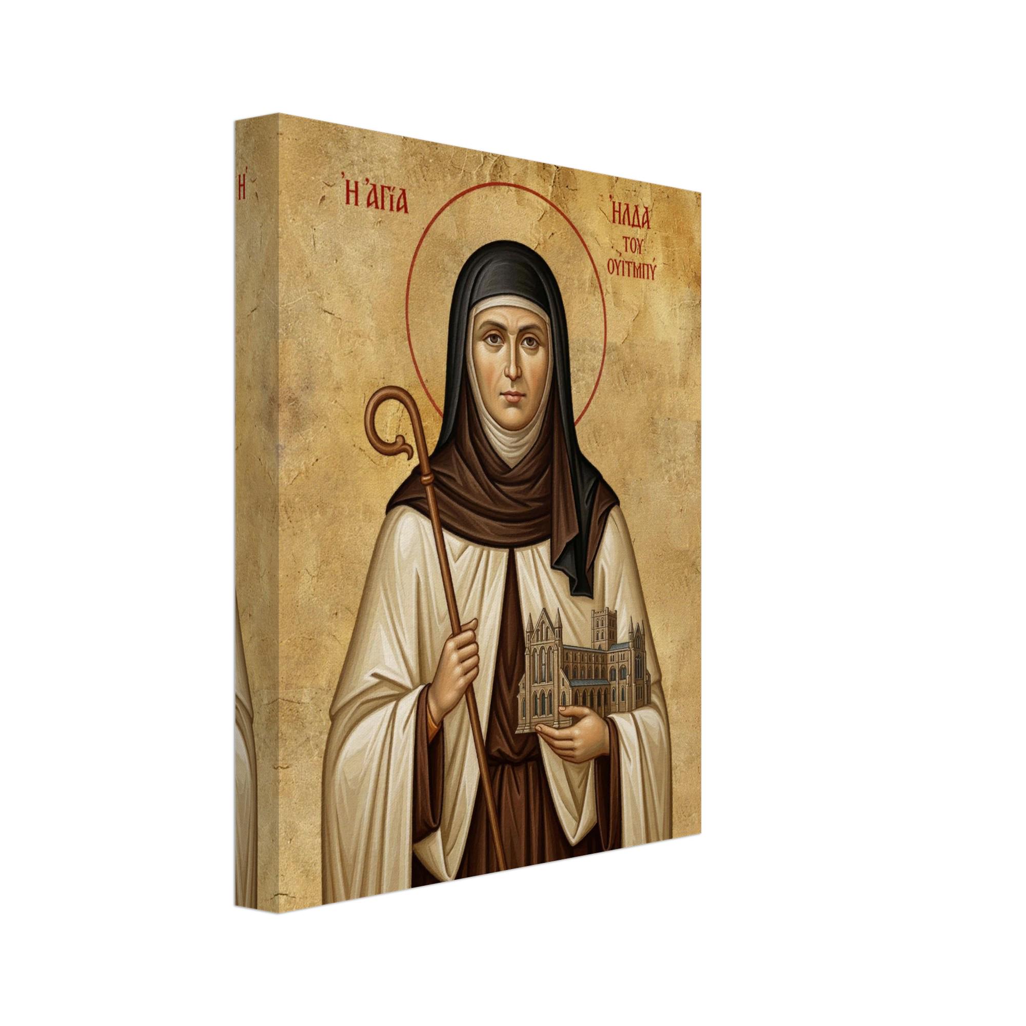 Saint Hilda of Whitby Icon Print, Abbey Founder Art, Catholic Wall ...