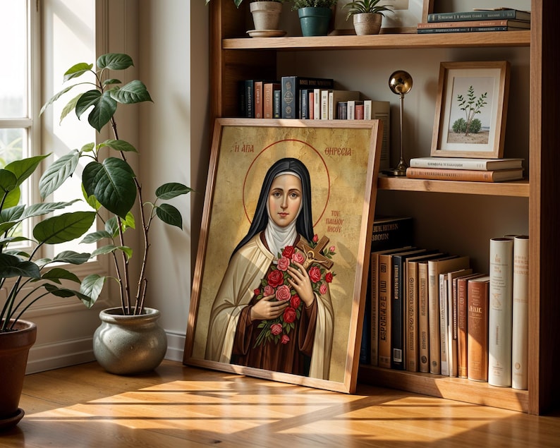 Saint Therese of Lisieux, Catholic Icon Print, Religious Wall Art - Etsy