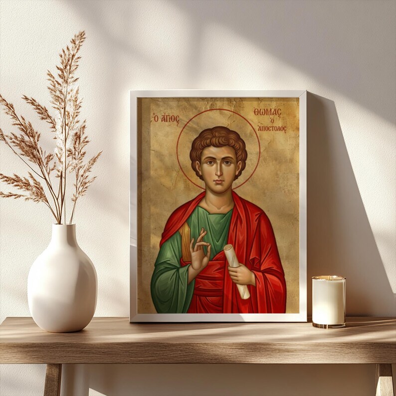 Saint Thomas the Apostle Icon Print, Apostle Wall Art, Catholic Decor ...