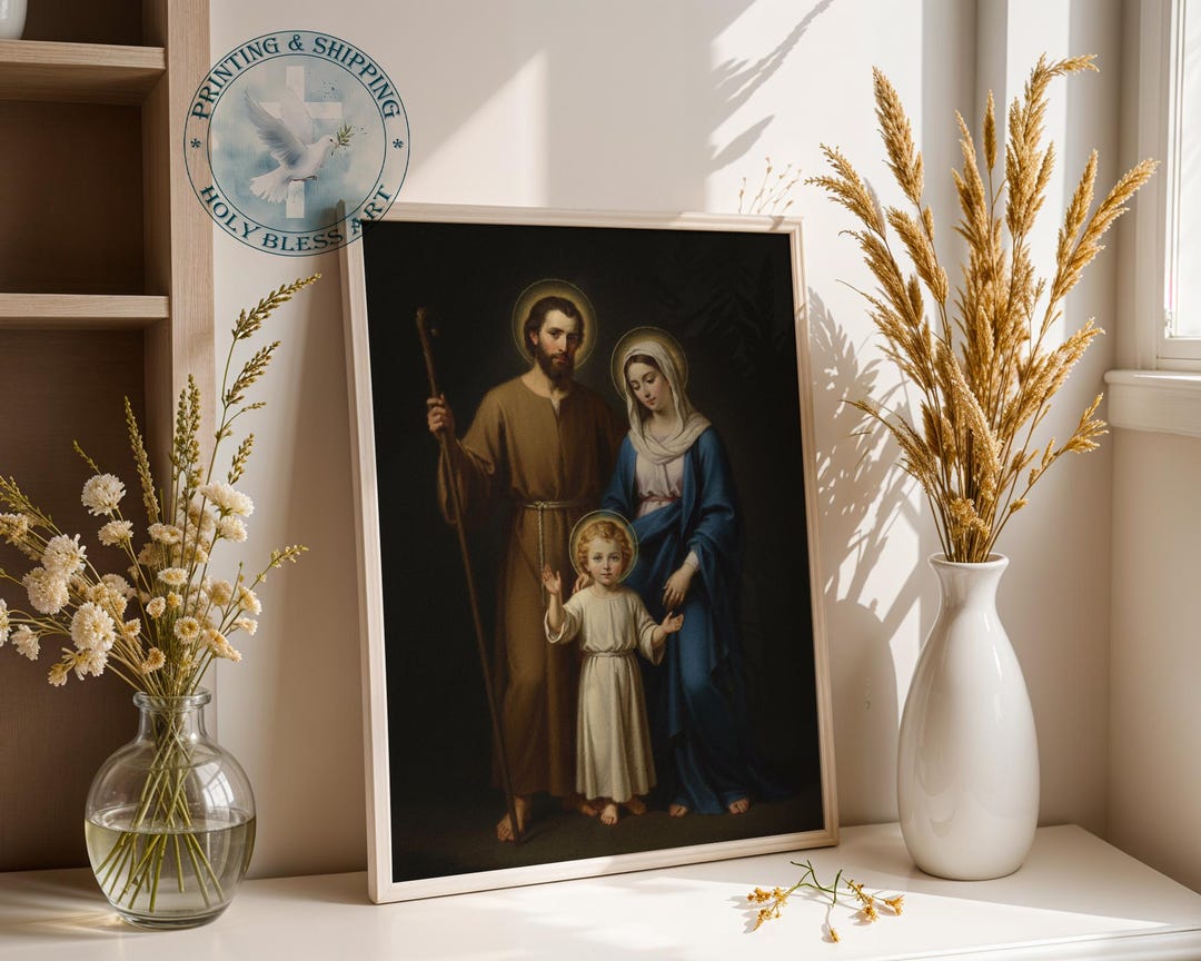 The Holy Family, Catholic Wall Art Print, Christian Home Decor ...