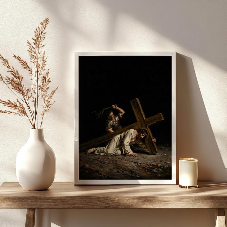 Station Ix Station IX, Jesus Falls the Third Time, Stations of the Cross, Catholic ...