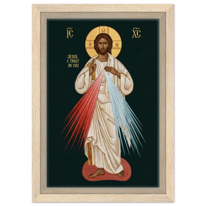 Mymercy Icon Divine Mercy Jesus Icon, Trust in Jesus Art, Christian Wall Decor - Etsy