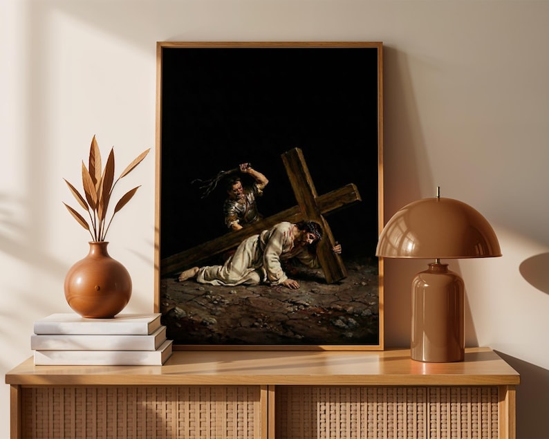 Station Ix Station IX, Jesus Falls the Third Time, Stations of the Cross, Catholic ...