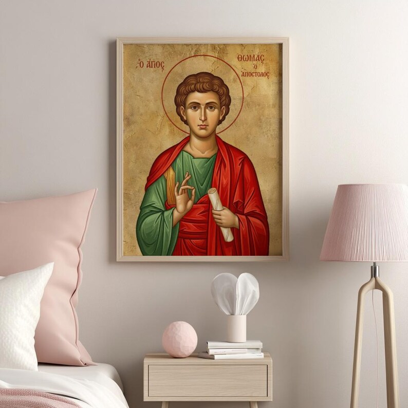 Saint Thomas the Apostle Icon Print, Apostle Wall Art, Catholic Decor ...