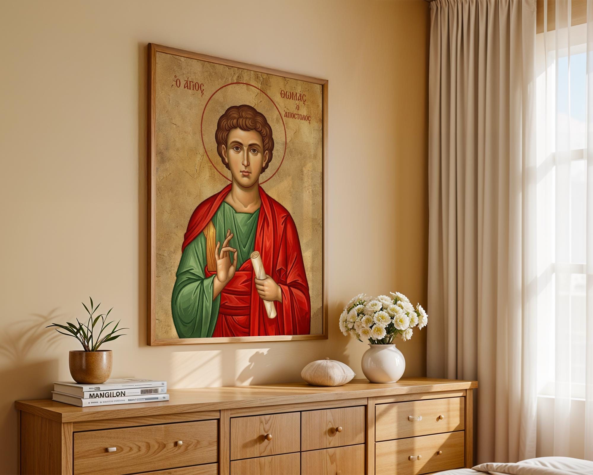 Saint Thomas the Apostle Icon Print, Apostle Wall Art, Catholic Decor ...