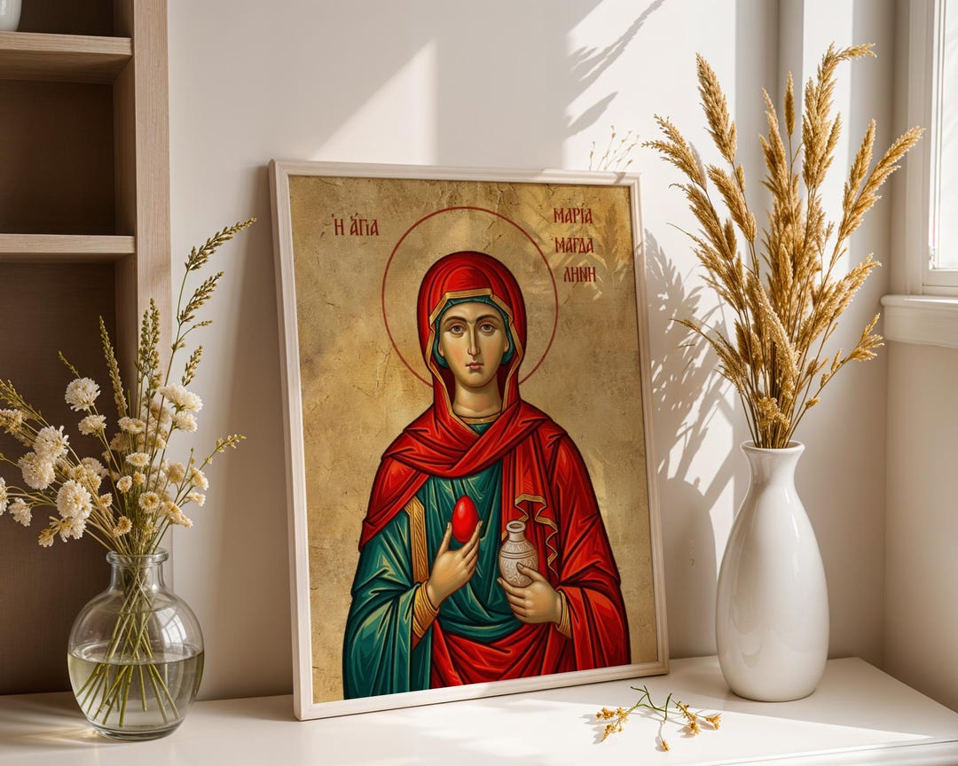 Saint Mary Magdalene Icon, Catholic Icon, Religious Wall Art - Etsy