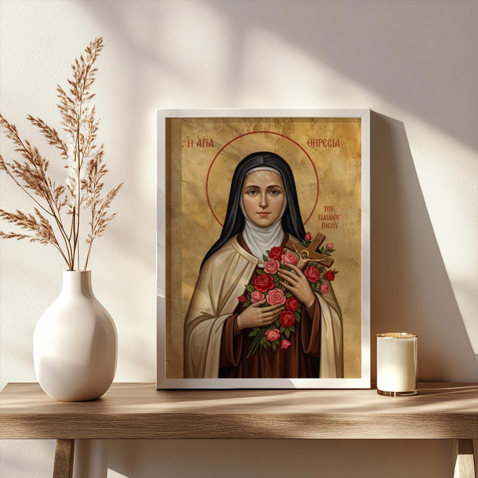 Saint Therese of Lisieux, Catholic Icon Print, Religious Wall Art - Etsy