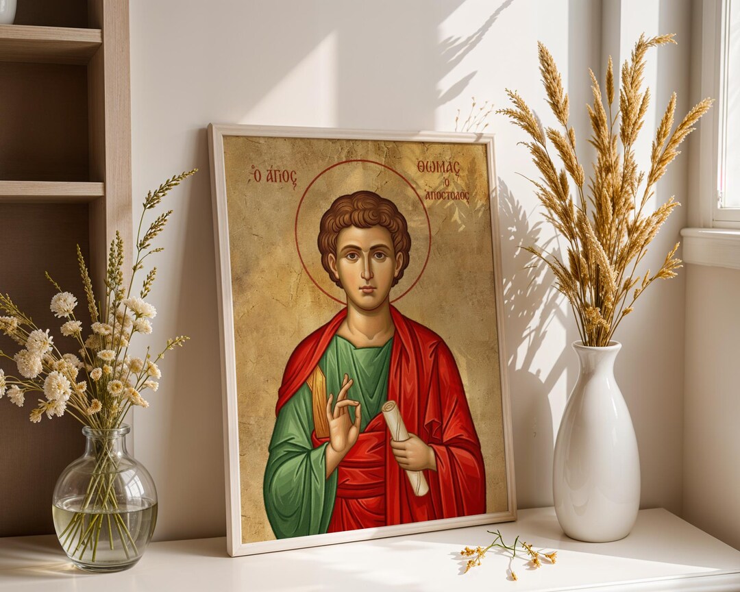 Saint Thomas the Apostle Icon Print, Apostle Wall Art, Catholic Decor ...
