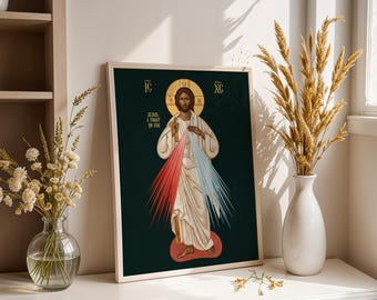 Icona di Gesù della Divina Misericordia, Arte della fiducia in Gesù, Decorazione murale cristiana
