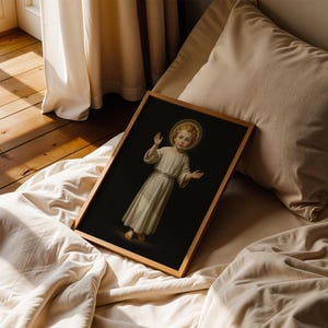 Heiliges Kind Jesus segnet, katholische Wand-Kunst-Druck, christliches Kinderzimmerdekor Bild 3