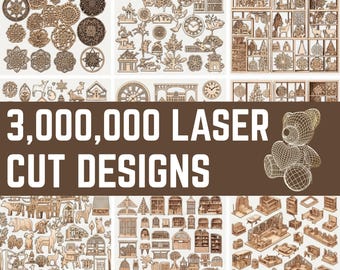 Pakiet ponad 3 000 000 projektów wycinanych laserowo (pliki SVG, DXF, AI, PDF – do pobrania w wersji cyfrowej)