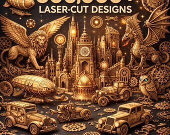 Pakiet ponad 500 000 projektów wycinanych laserowo (pliki SVG, DXF, AI, PDF – do pobrania w wersji cyfrowej)