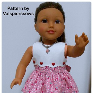 1804a Add-on Bibs, Use with 1804 The 18Dress, Valspierssews Doll Clothes Pattern, Fits Popular 18 Dolls image 3