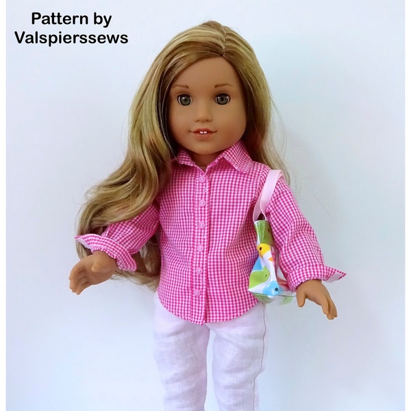 1837 Everyday Shirt, Pattern by Valspierssews, fits popular 18" dolls