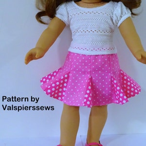 1850 / 2050, Fashionable Godette Skirt, Includes bow Headband, Easy to make, Step by step instructions, Fits popular 18" and 20" Dolls,