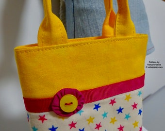 Bolso n.º 6, dos piezas, para muñecas, patrón de Valspierssews, apto para muñecas populares de 18", fácil de hacer, descarga instantánea en PDF