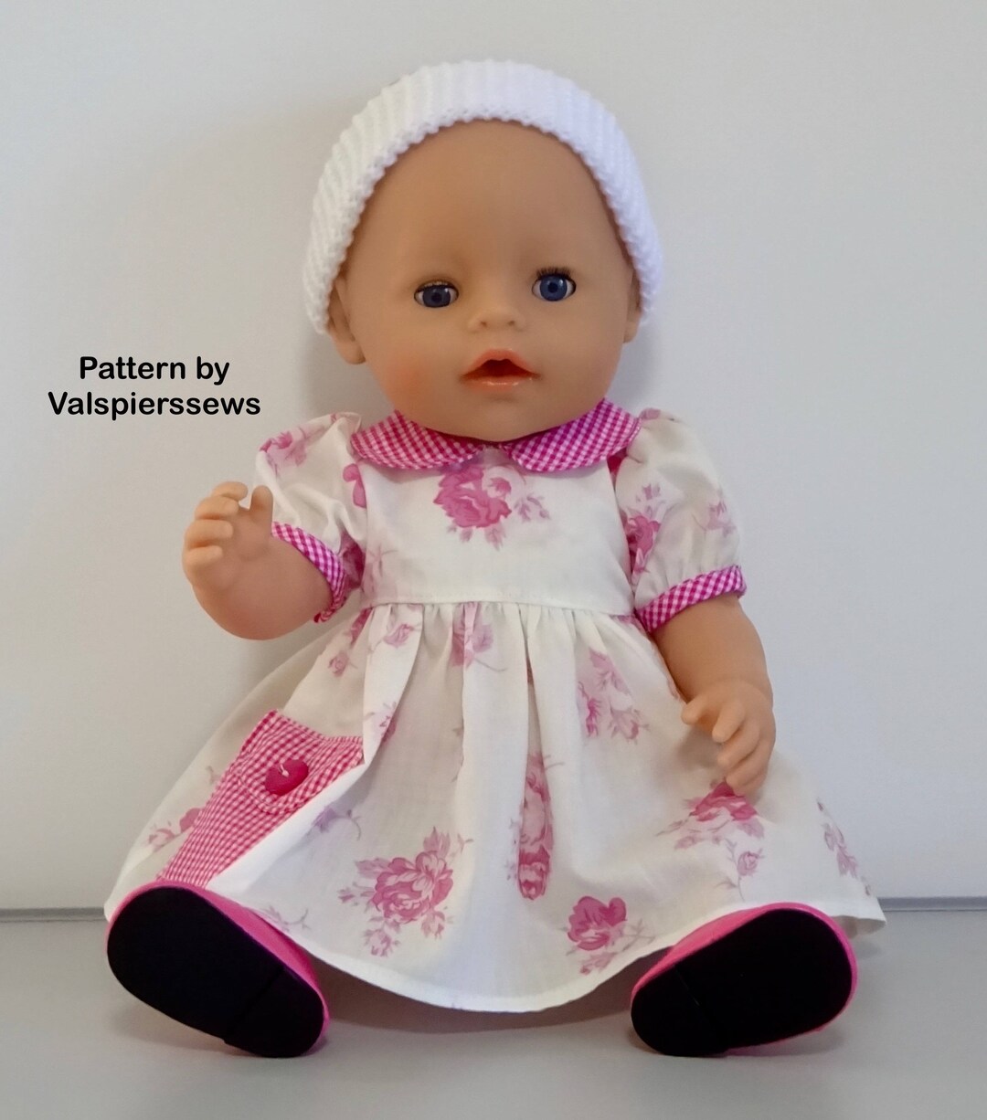 Baby Doll Dress, Fits Popular 17 Baby Dolls, Easy to Sew, Valspierssews