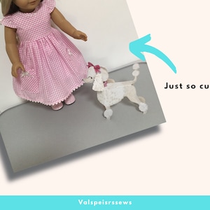Gingham Midi Dress, Butterfly sleeves, Fits Popular 18&quot; and 20&quot; Dolls, Valspierssews doll clothes pattern