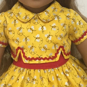 Vintage 50s Topper Dress, Notched Topper, Fits popular 18&quot; dolls, Valspierssews Pattern