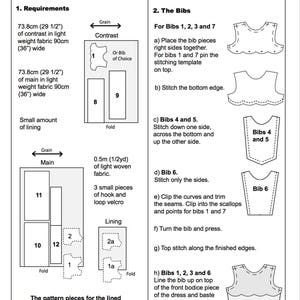 1804a Add-on Bibs, Use with 1804 The 18Dress, Valspierssews Doll Clothes Pattern, Fits Popular 18 Dolls image 7