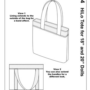 Bag No. 4 Hilo Doll Tote Pattern by Valspierssews Fits - Etsy