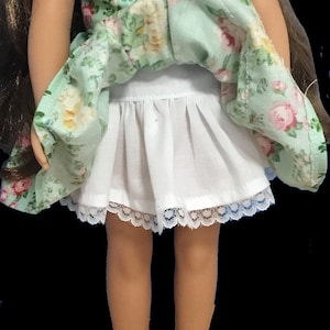 14" Doll Half petticoat, 2 tiers, fitted yoke, Fits Popular 14" Dolls, Valspierssews doll clothes pattern