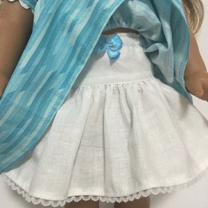 Half petticoat, 2 tiers, fitted yoke, Fits Popular 18&quot; Dolls, Valspierssews doll clothes pattern