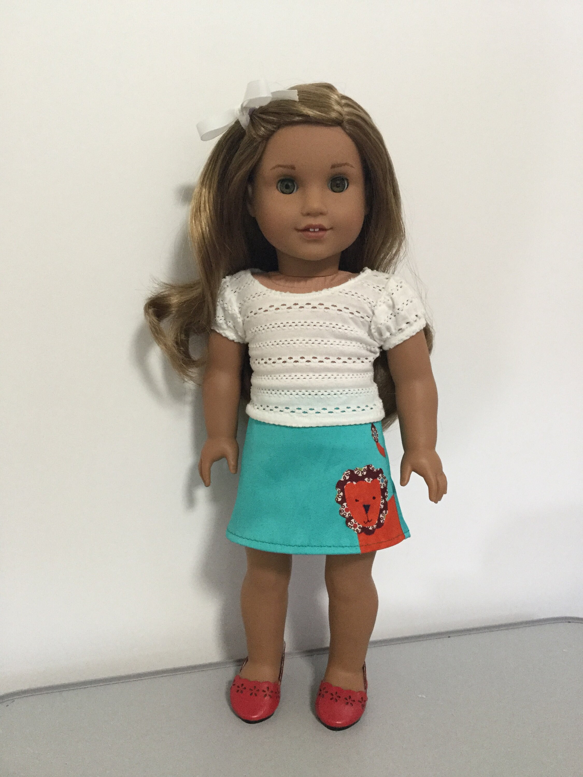 A-line Skirt With Lion Appliqué Fits 18 Dolls Like - Etsy Australia