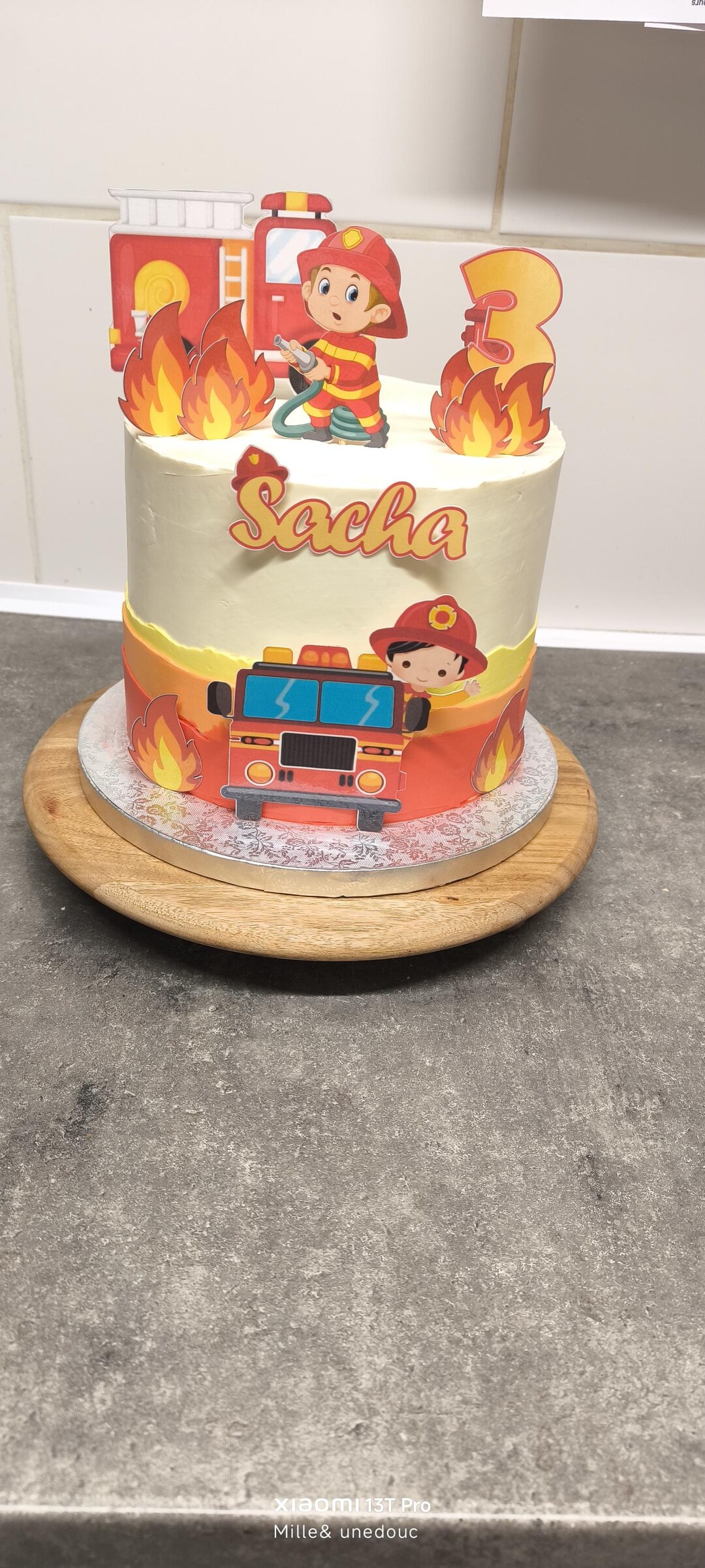 Fire Fighter Topper Firefighter Themed Cake Decoration/topper - Etsy