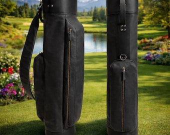 Handcrafted Leather Golf Bag, Classic Vintage Style,Golf Gear