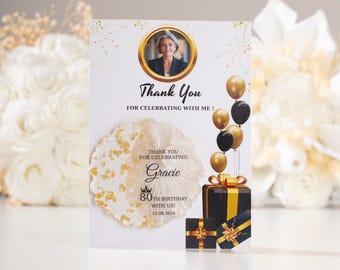 Personalized Adult Birthday Thank You Magnet: 50th 60th 70th 80th Party Favors