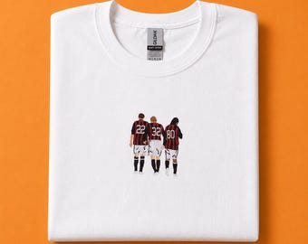 Embroidered sweatshirt AC Milan Ronaldinho, Kakà, Beckham / Embroidered football sweatshirt / Personalized embroidered sweatshirt / Embroidered / Personalized hoodie