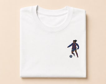 Ronaldinho Barcelona Embroidered Hoodie / Football Embroidered Hoodie / Personalized Embroidered Hoodie / Embroidered / Personalized Hoodie / Football
