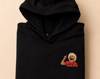 Khabib MMA Embroidered Hoodie / MMA Embroidered Hoodie / Custom Embroidered Hoodie / Embroidered / Personalized Hoodie / UFC / Boxing Hoodie