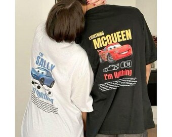 Cars Couple T-Shirt: Lightning McQueen Sally Matching Unisex Tee