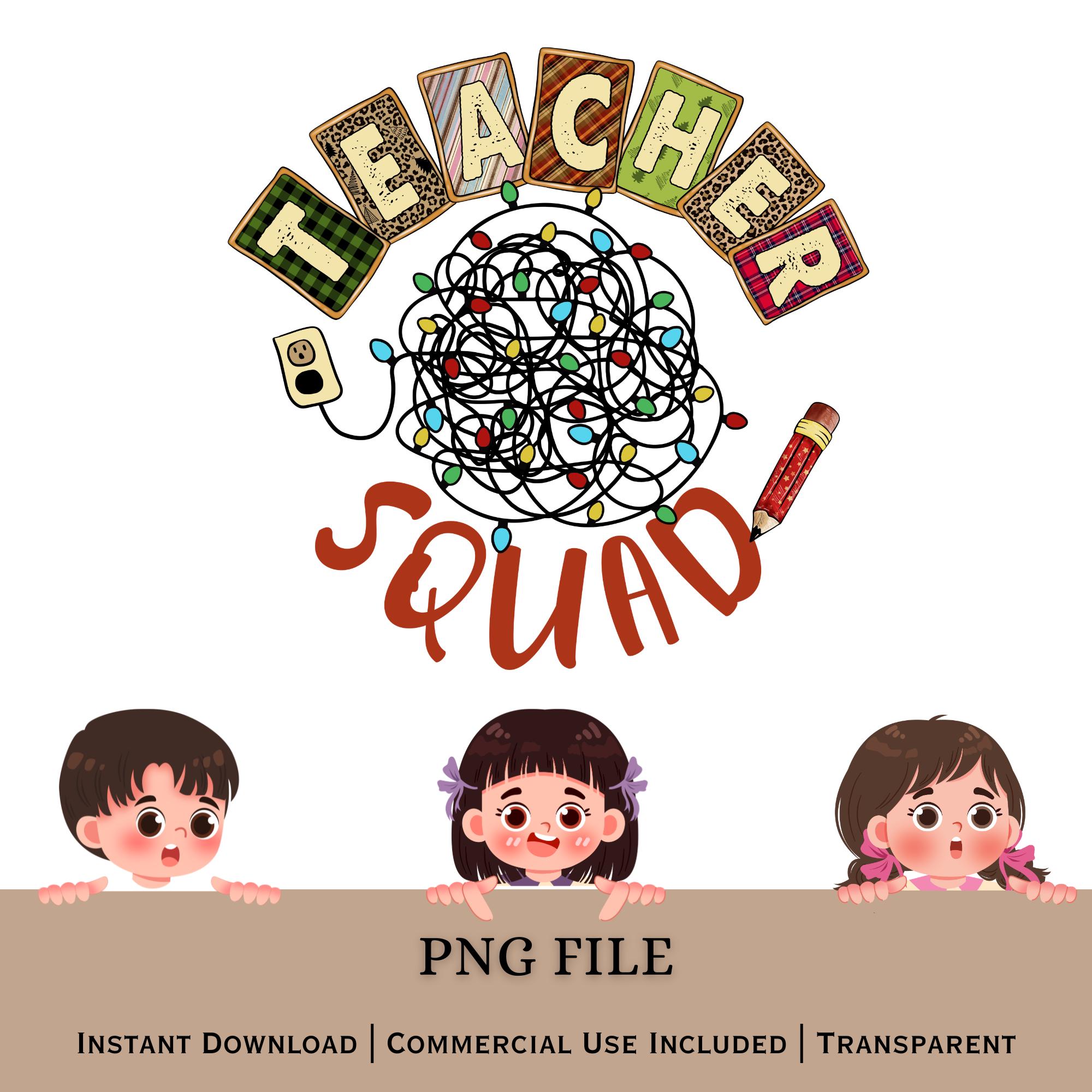 Teacher Squad PNG | Classroom Banner Design | Back to School Graphic ...