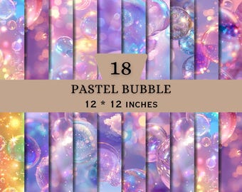 Pastel Bubble Seamless Patterns Bundle | Kawaii Surface Pattern Pack | Dreamy Fantasy Designs