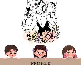 Floral Mom Quote PNG | Mother's Day Sublimation Design (Digital Download)