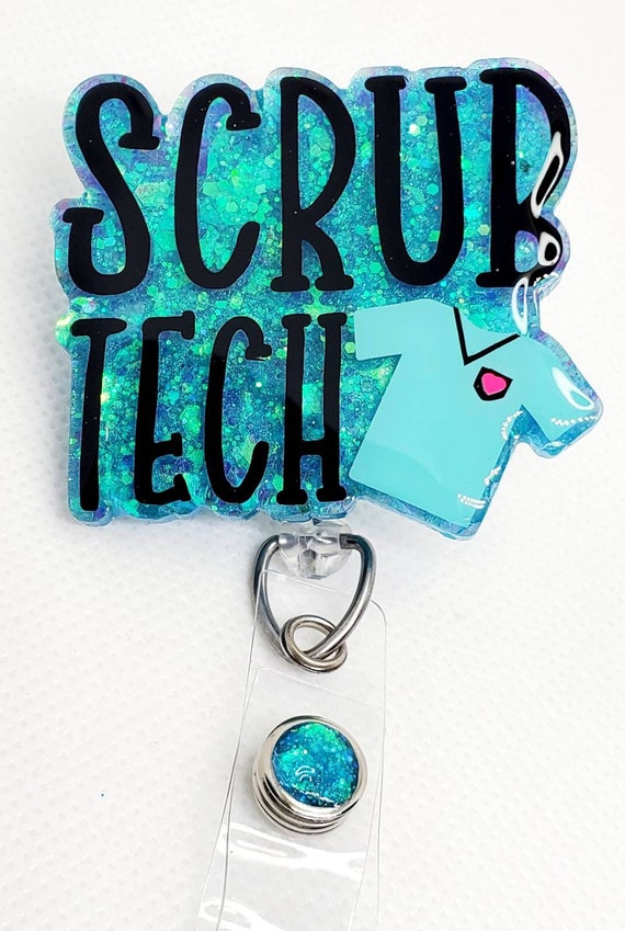 Surgical Tech Scrub Tech OR Gold Holographic Glitter Acrylic Etsy