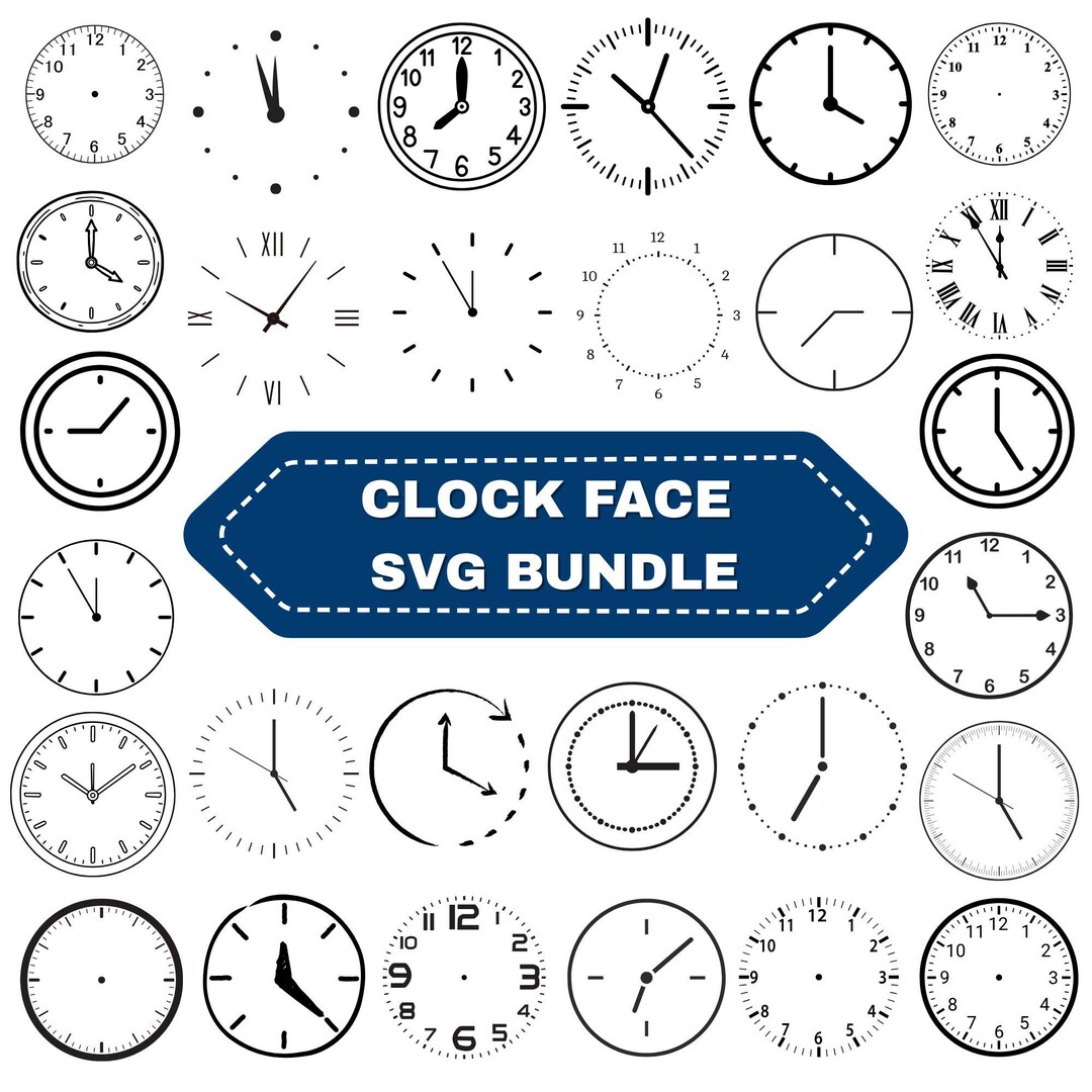 Clock Face Svg Bundle clock Face Clipart modern Vintage Designs clock-face-svg-bundle-clock-face-clipart-modern-vintage-designs