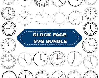 Clock Face Svg Bundle:Clock Face Clipart,Modern & Vintage Designs,Digital Files(Instant Download)