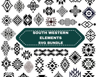 Southwestern Aztec Pattern SVG Bundle, Western Cut Files (Digital Download)