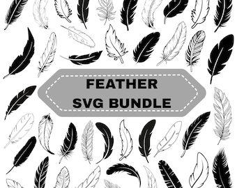 Feather SVG Bundle, Birds Silhouette, Cut Files (Digital Download)