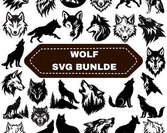 Wolf SVG Bundle: Forest animals,Cricut Silhouette Cut Files(Digital Download)