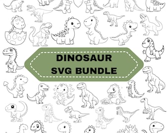 Dinosaur SVG Bundle: Dino Clipart Cut Files (Digital Download)