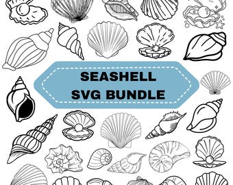 Seashell SVG Bundle: Beach Clipart, Sea World Cut Files (Digital Download)