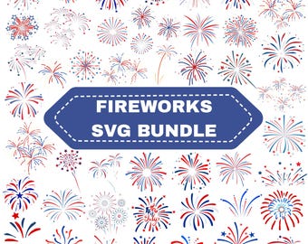 Fireworks SVG Bundle: 4th of July Patriotic Designs (Digital Download)