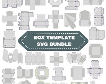 Box Template SVG Bundle:Paper Craft, Favor Gift,Digital file(Instant Download)