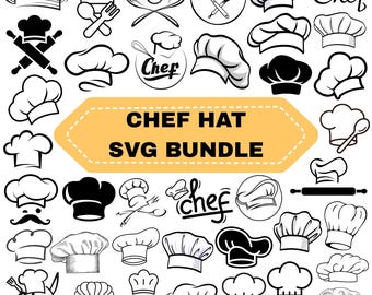 Chef Hat SVG Bundle: Kitchen Clipart,Cooking Hat,Digital Files(Instant Download)