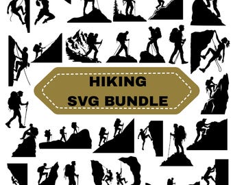 Mountain Hiking SVG Bundle: Adventure Cut Files for Cricut (Digital Download)